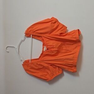NWT Universal Thread Puff Sleeve Peasant Cropped Blouse XL